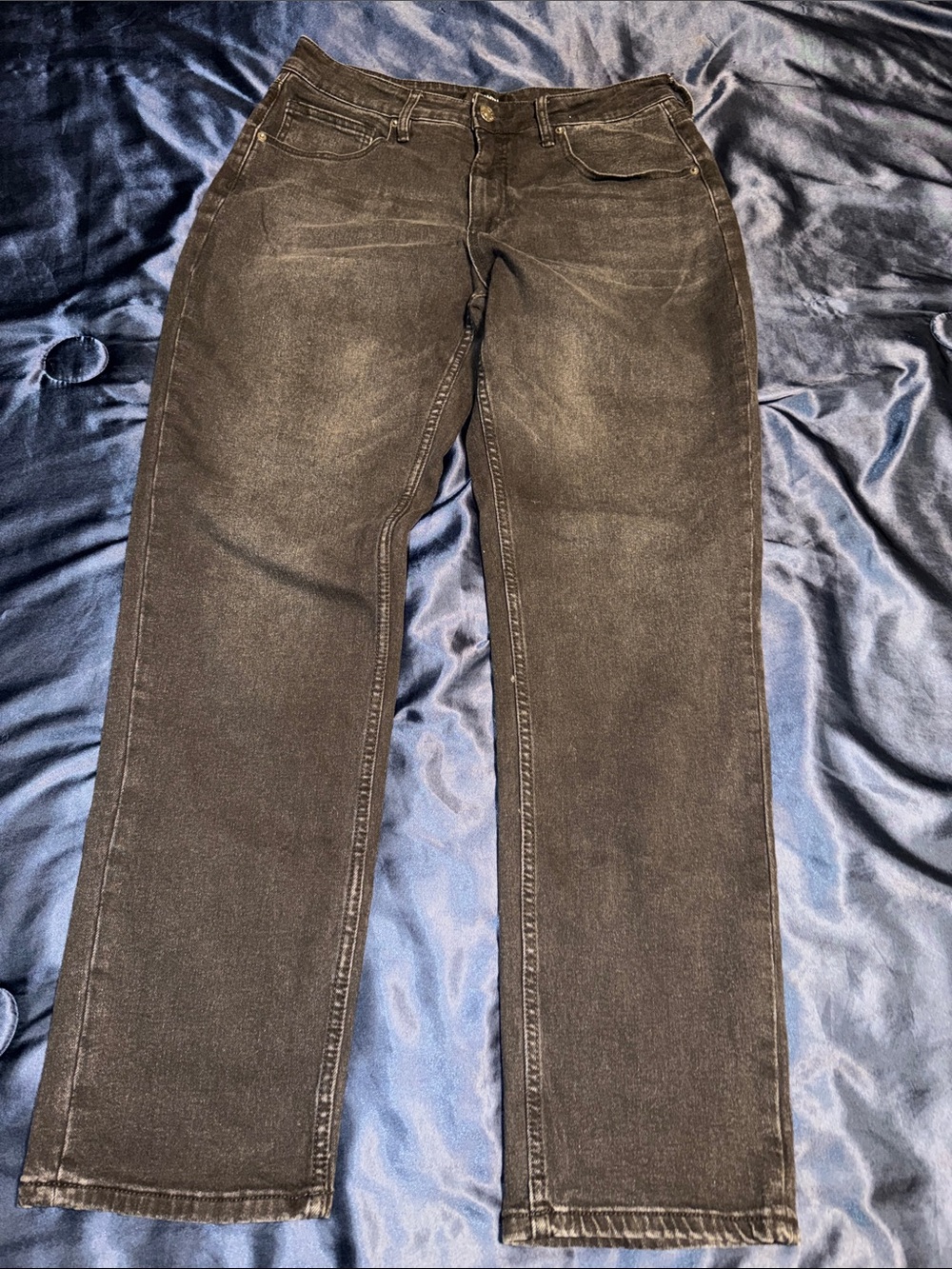 Fashion Nova Men's Straight Jeans in Washed Black